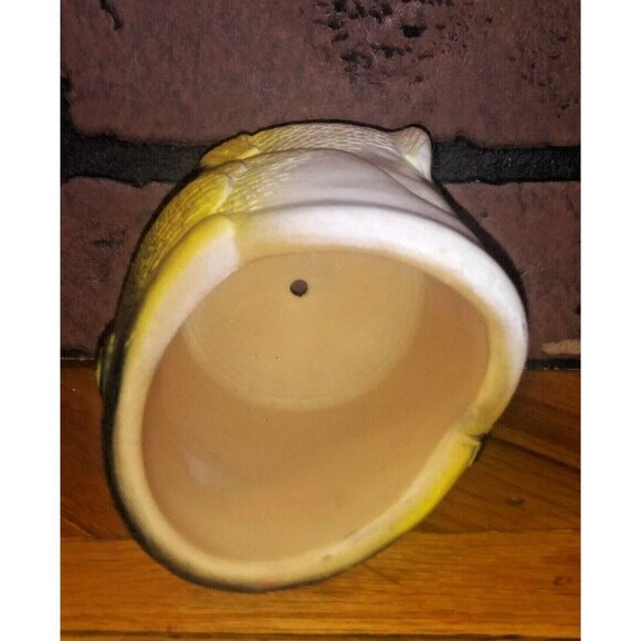 Vintage Beer Can Holder Fish TROUT Mouth Man cave Decor RARE yellow green EUC - Picture 5 of 6